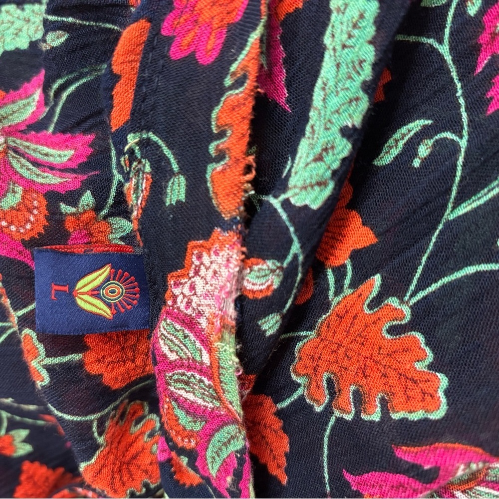 Bohemian Floral Print Tunic | 3/4 Sleeve | Relaxed Fit - Picture 7 of 7